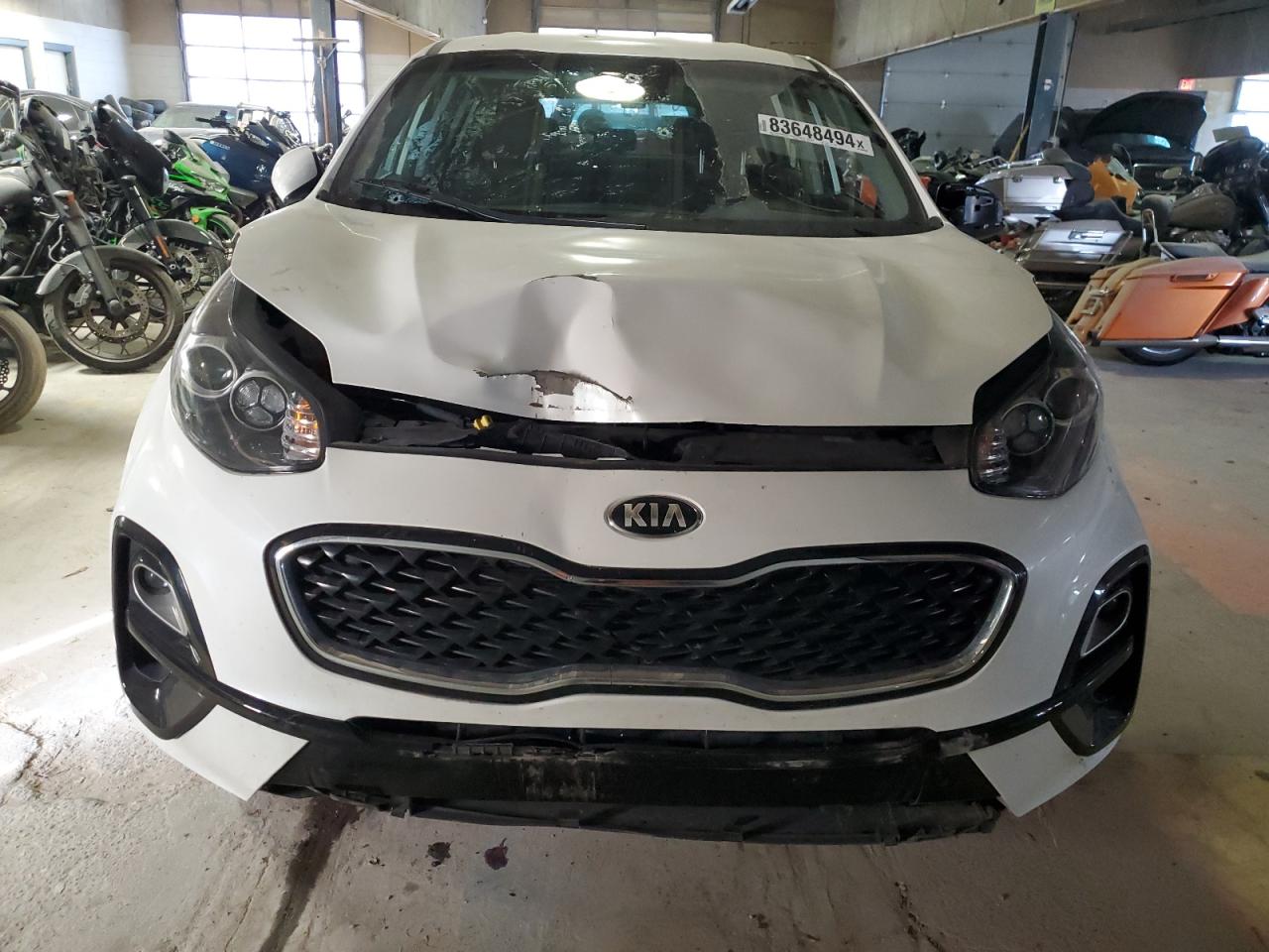 2022 KIA Sportage VIN KNDPMCAC4N7961051 Copart auction photo, front end / vandalism damage thumbnail 5