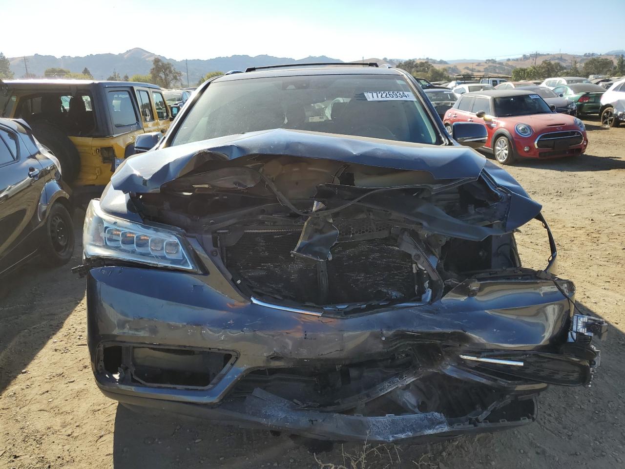 2014 Acura MDX VIN 5FRYD4H40EB016017 Copart auction photo, front end damage thumbnail 5