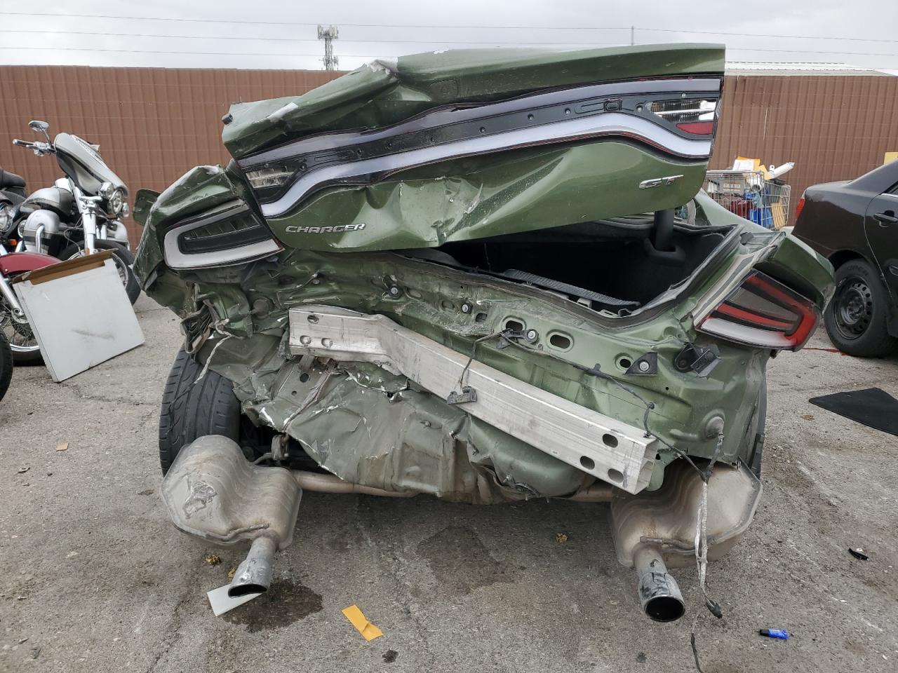 2021 Dodge Charger VIN 2C3CDXHG9MH644355 Copart auction photo, rear end damage thumbnail 6
