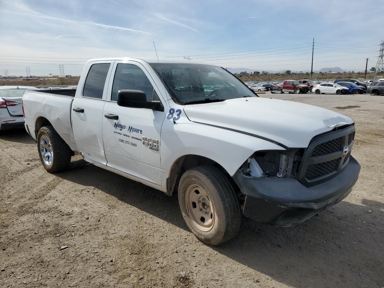 2019 RAM 1500 VIN 1C6RR6FG4KS610146 Copart auction photo, side / front end damage thumbnail 4