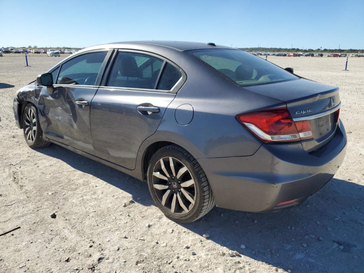 2015 Honda Civic VIN 2HGFB2F91FH525743 Copart auction photo, hail / side damage thumbnail 2
