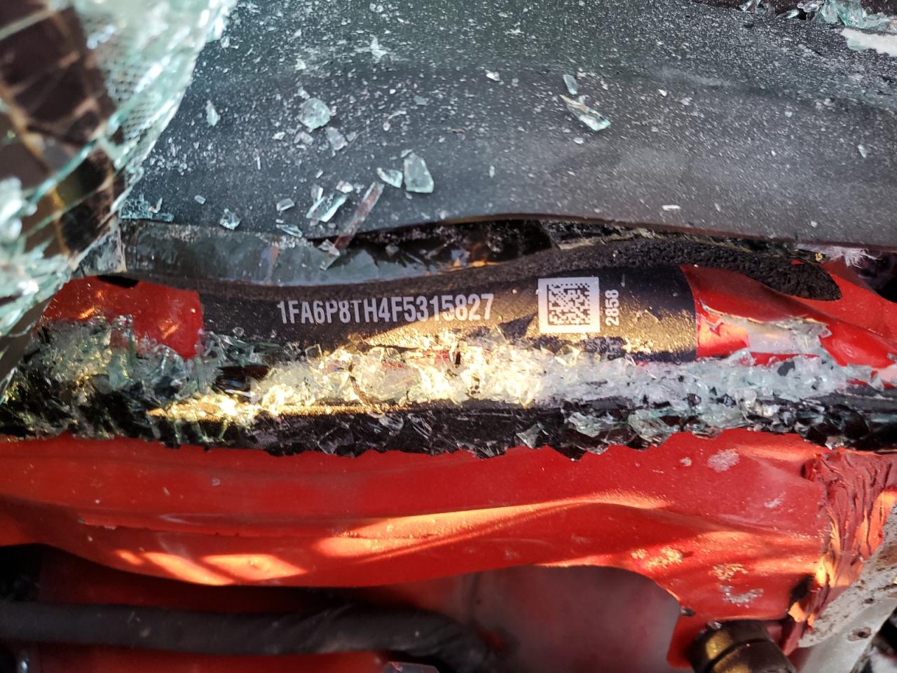 2015 Ford Mustang VIN 1FA6P8TH4F5315827 Copart auction photo, front end damage thumbnail 12