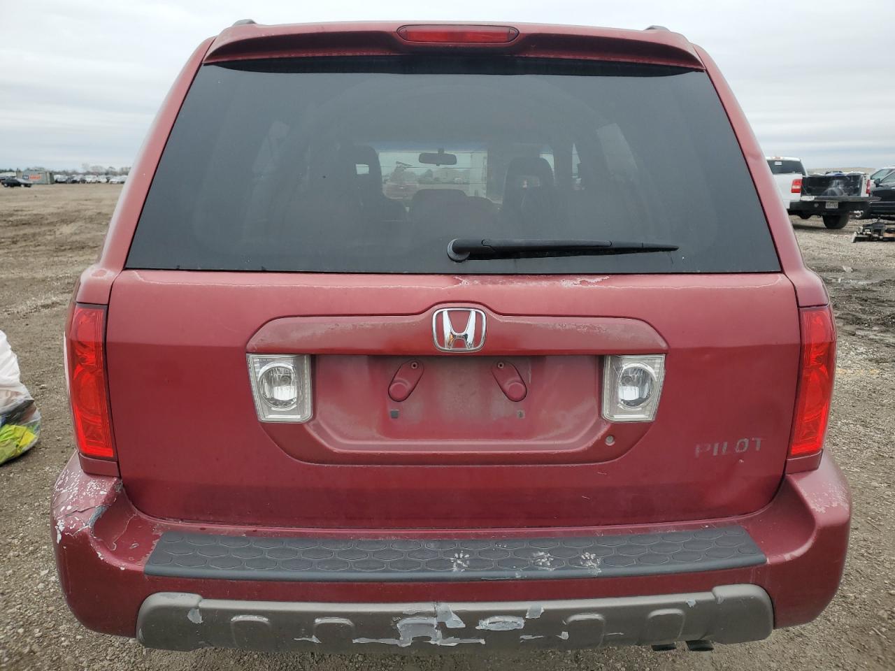 2004 Honda Pilot VIN 5FNYF18514B010518 Copart auction photo, front end / rear end damage thumbnail 6