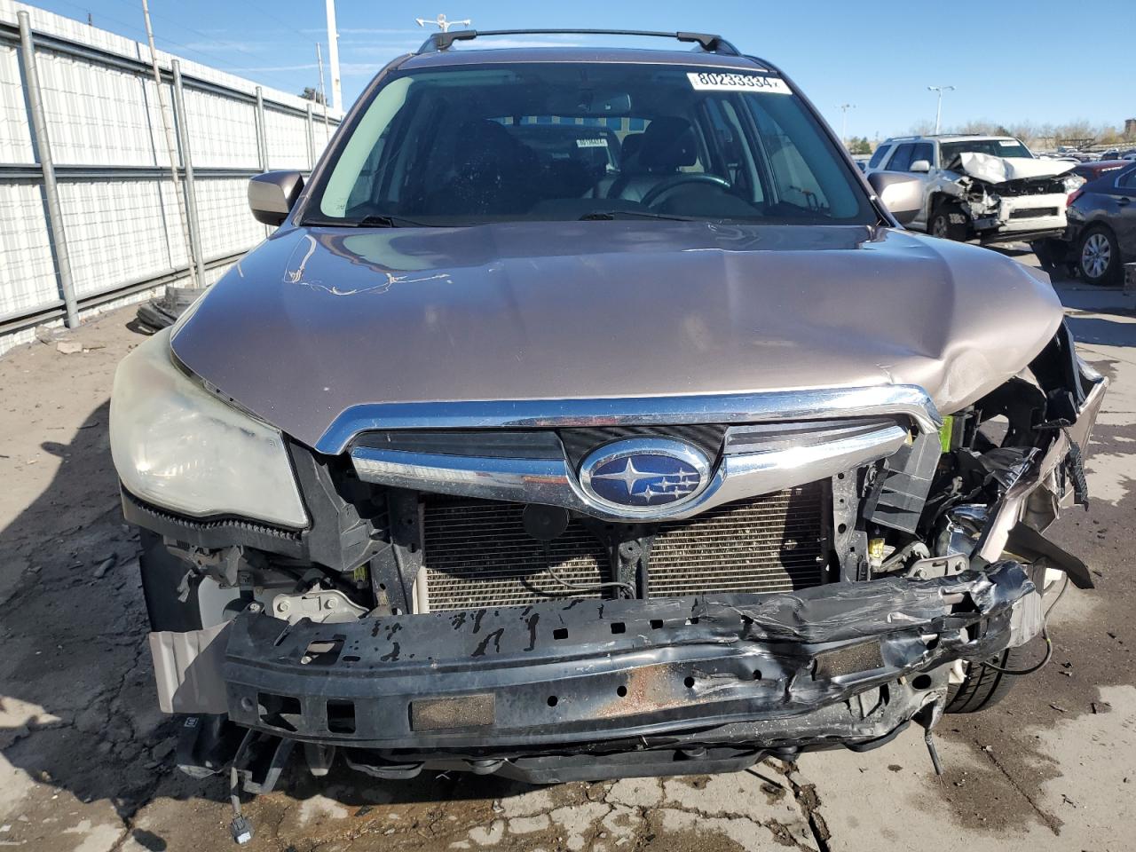 2014 Subaru Forester VIN JF2SJAHC6EH464544 Copart auction photo, front end / rear end damage thumbnail 5