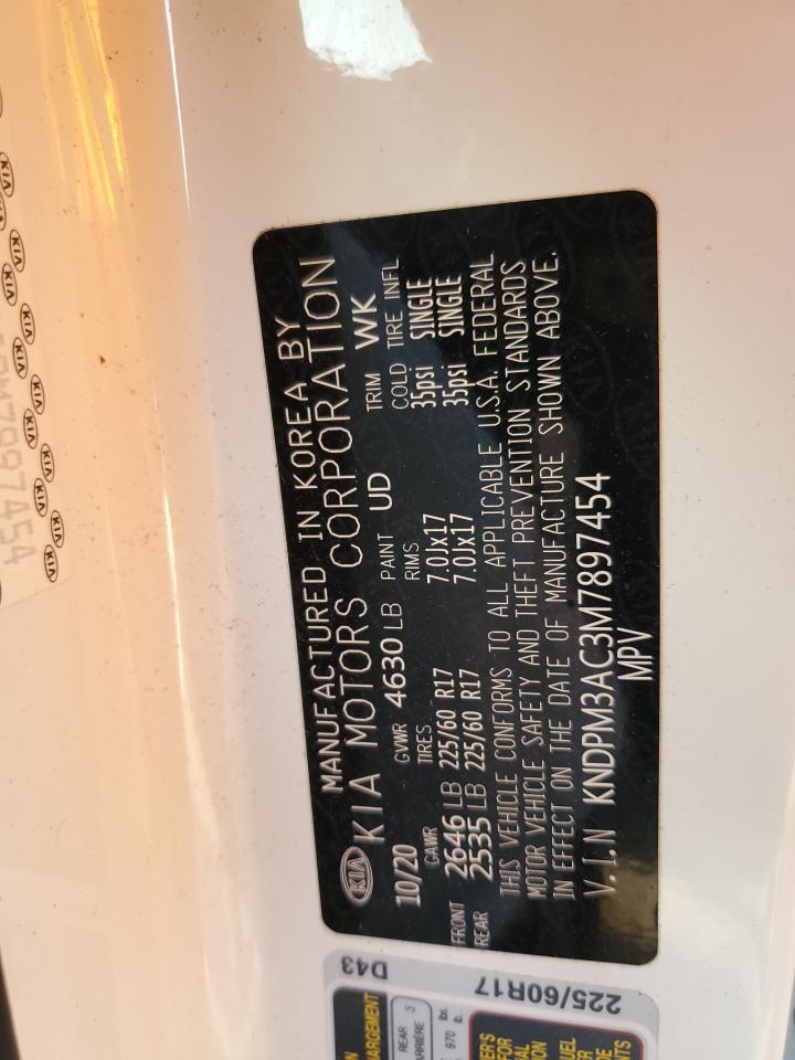 2021 KIA Sportage VIN KNDPM3AC3M7897454 Copart auction photo, frame damage / front end damage thumbnail 15