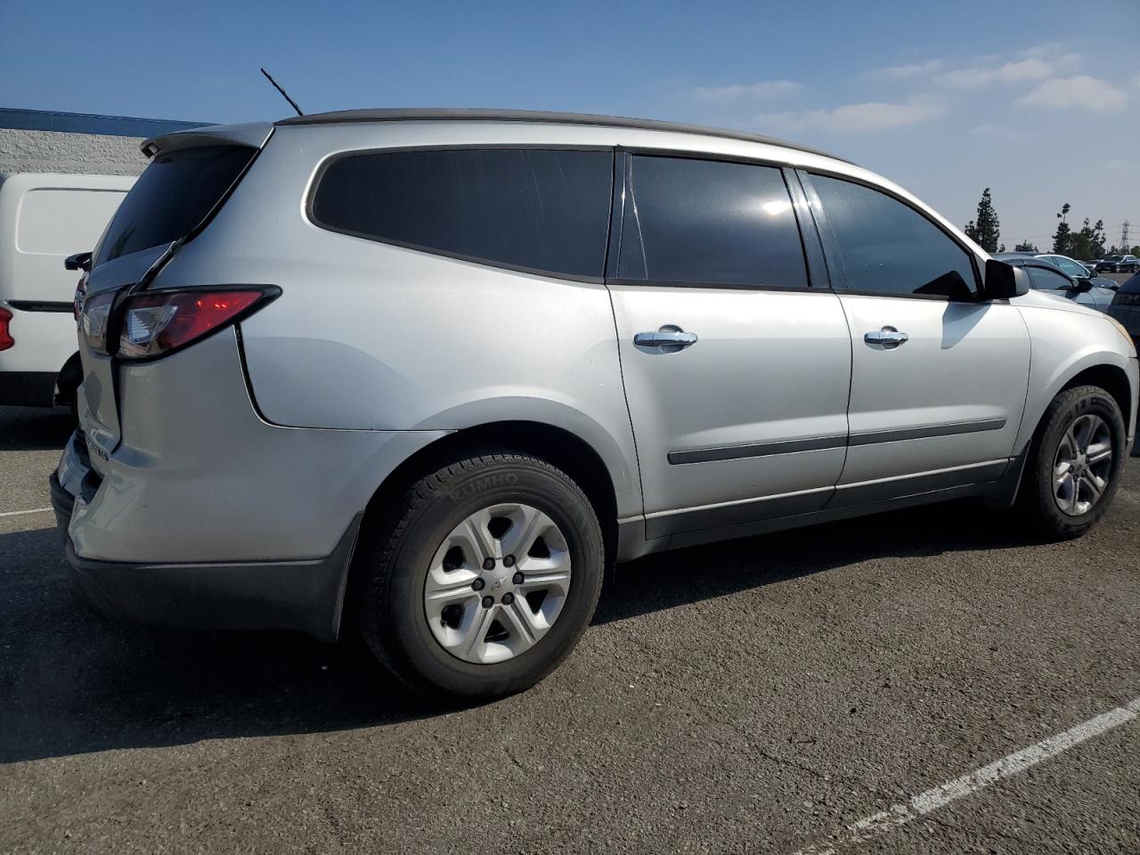 2014 Chevrolet Traverse VIN 1GNKRFED9EJ130302 Copart auction photo, rear end / front end damage thumbnail 3