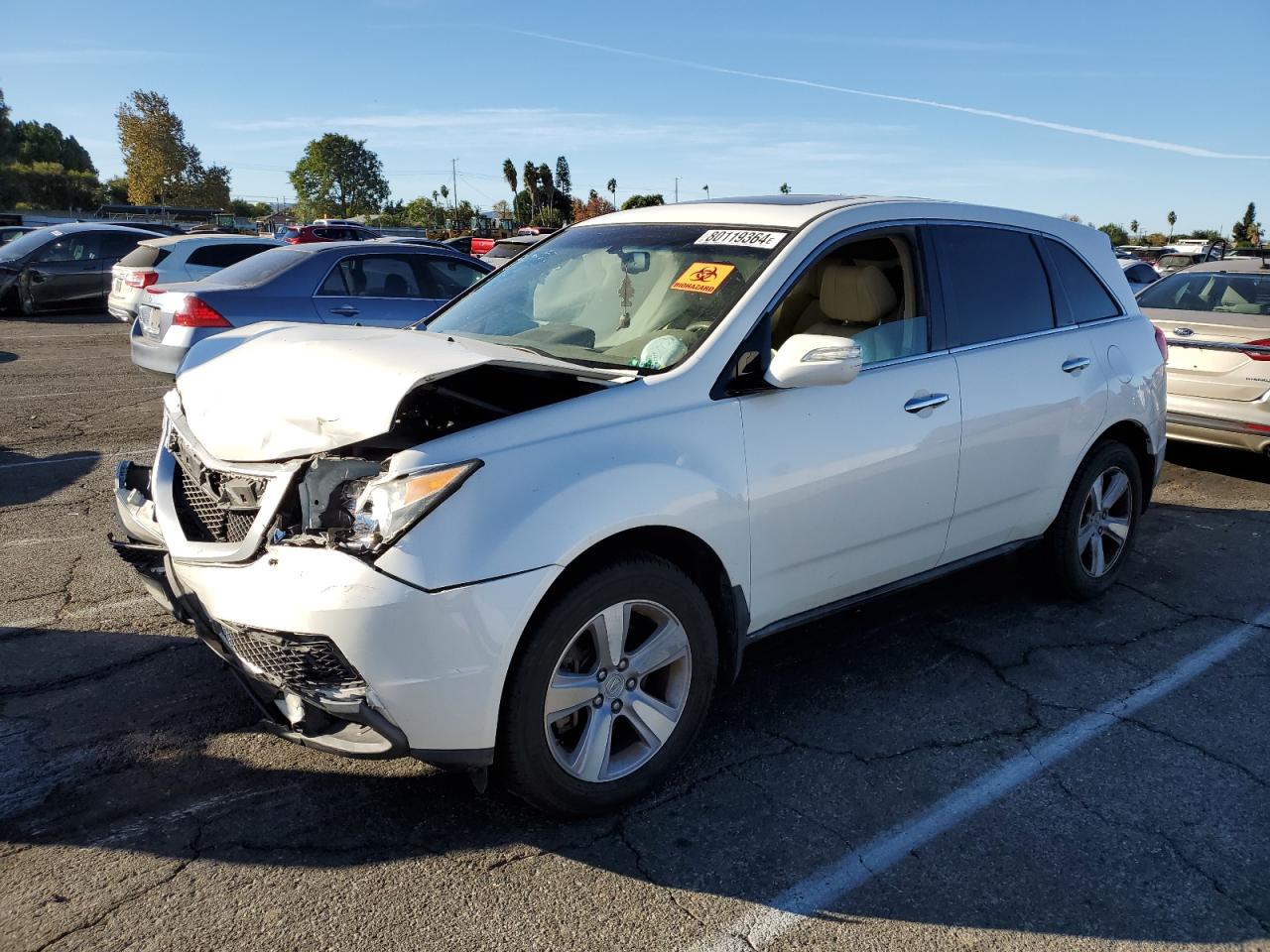 2012 Acura MDX VIN 2HNYD2H38CH511208