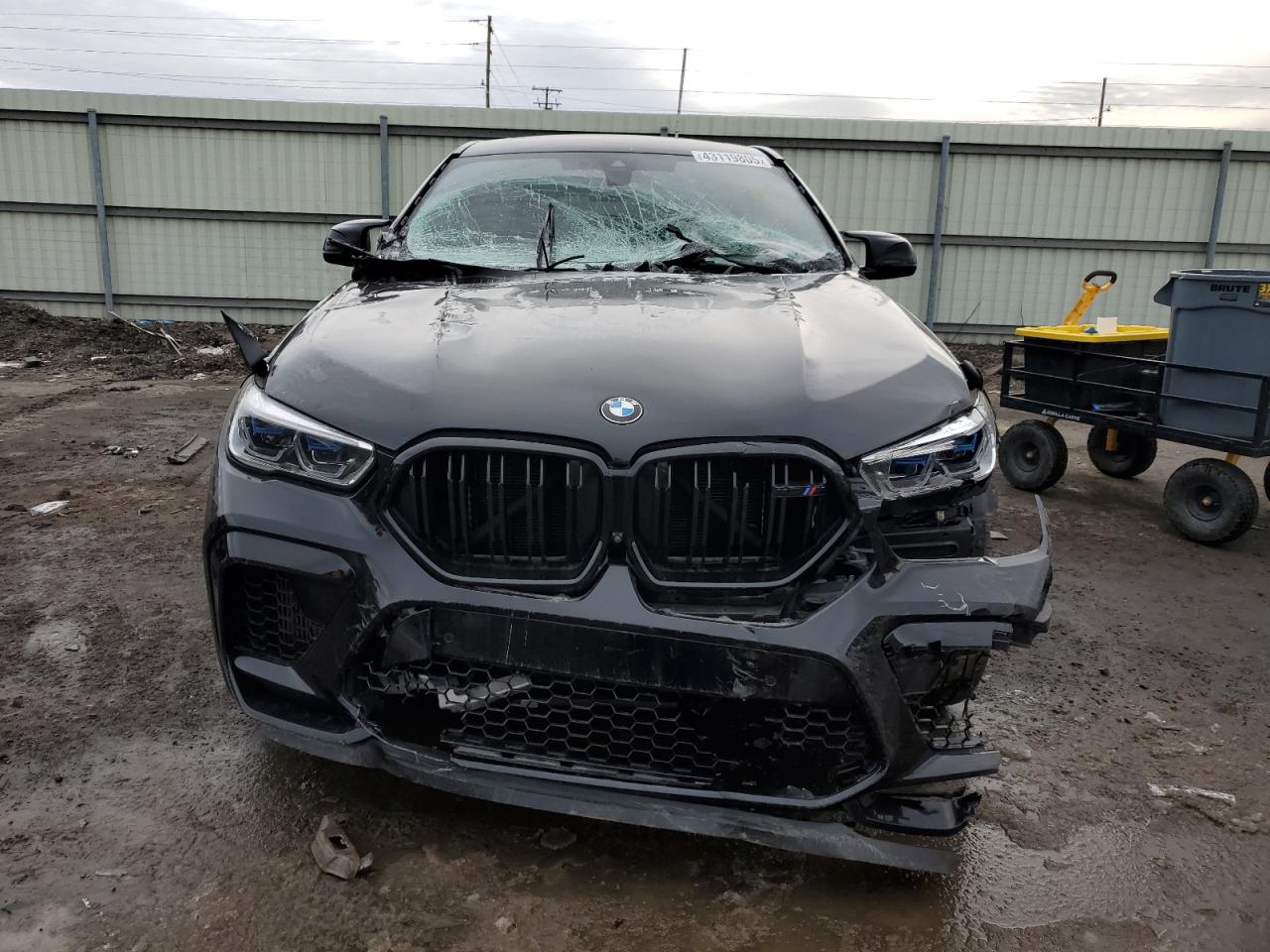 2021 BMW X6 VIN 5YMCY0C03M9F24885 Copart auction photo, front end damage thumbnail 5