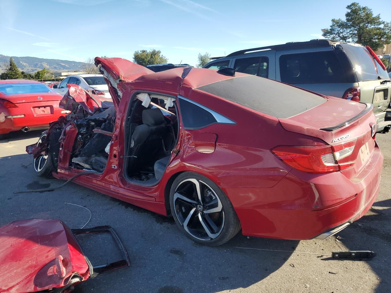 2021 Honda Accord VIN 1HGCV1F34MA074626 Copart auction photo, all over damage thumbnail 2