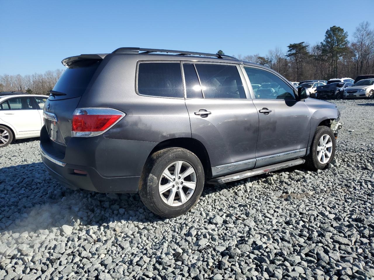 2012 Toyota Highlander VIN 5TDZA3EH8CS029106 Copart auction photo, front end / side damage thumbnail 3