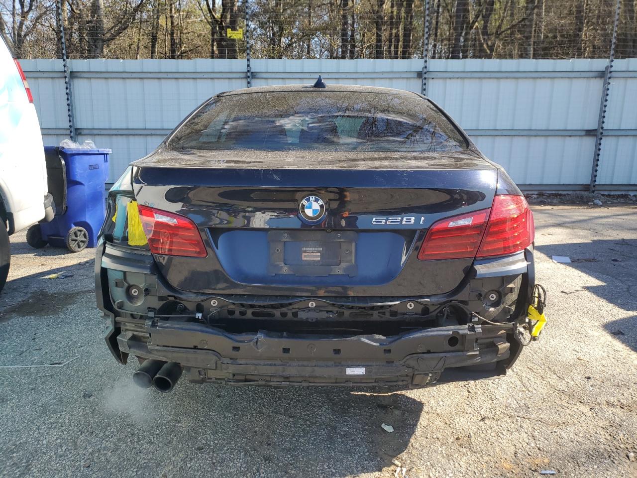 2014 BMW 5er VIN WBA5A5C57ED508101 Copart auction photo, rear end / side damage thumbnail 6