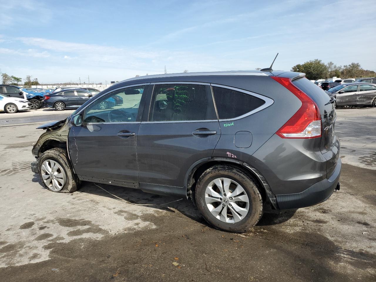2013 Honda CR-V VIN 2HKRM4H72DH613525 Copart auction photo, front end / side damage thumbnail 2