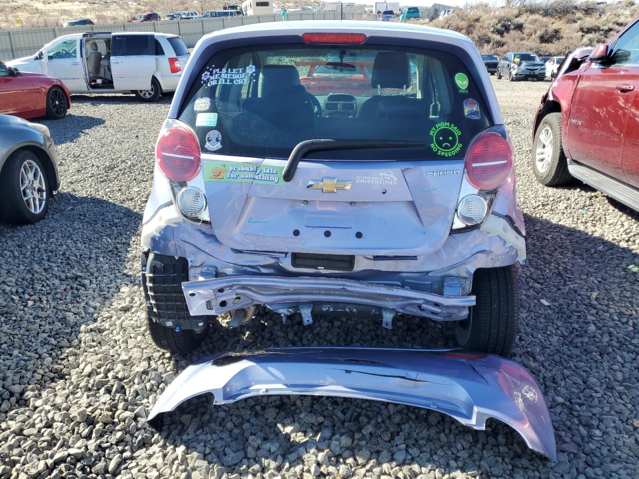 2015 Chevrolet Spark VIN KL8CA6S94FC741826 Copart auction photo, rear end damage thumbnail 6