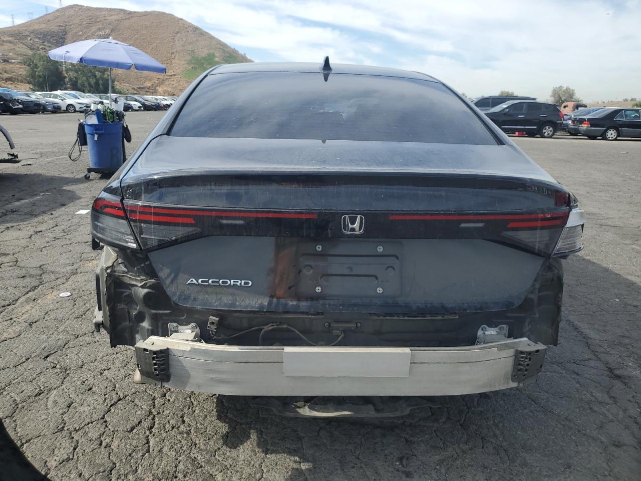 2023 Honda Accord VIN 1HGCY1F28PA022872 Copart auction photo, rear end / side damage thumbnail 6