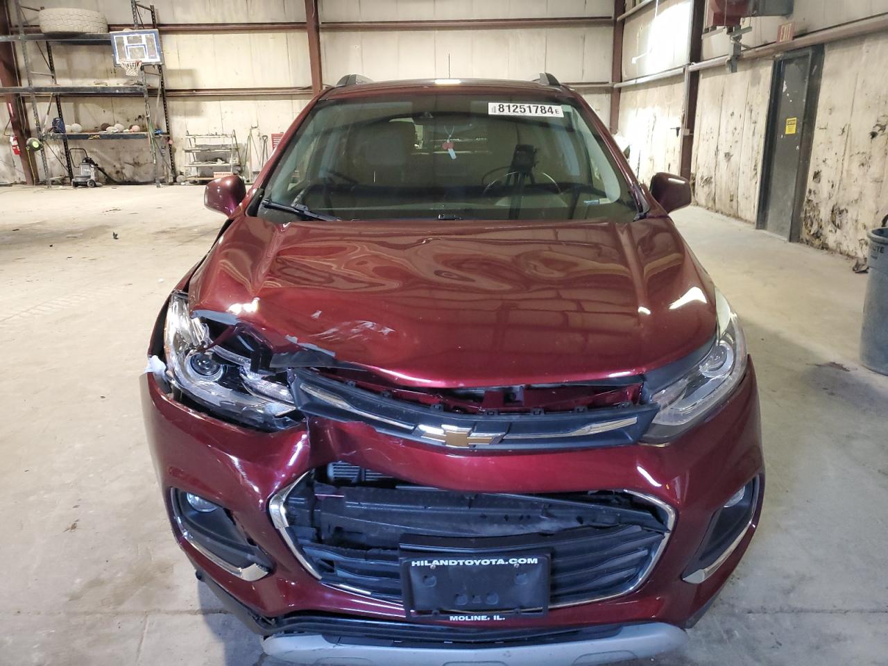 2017 Chevrolet Trax VIN 3GNCJRSB5HL221130 Copart auction photo, front end / minor dent/scratches damage thumbnail 5