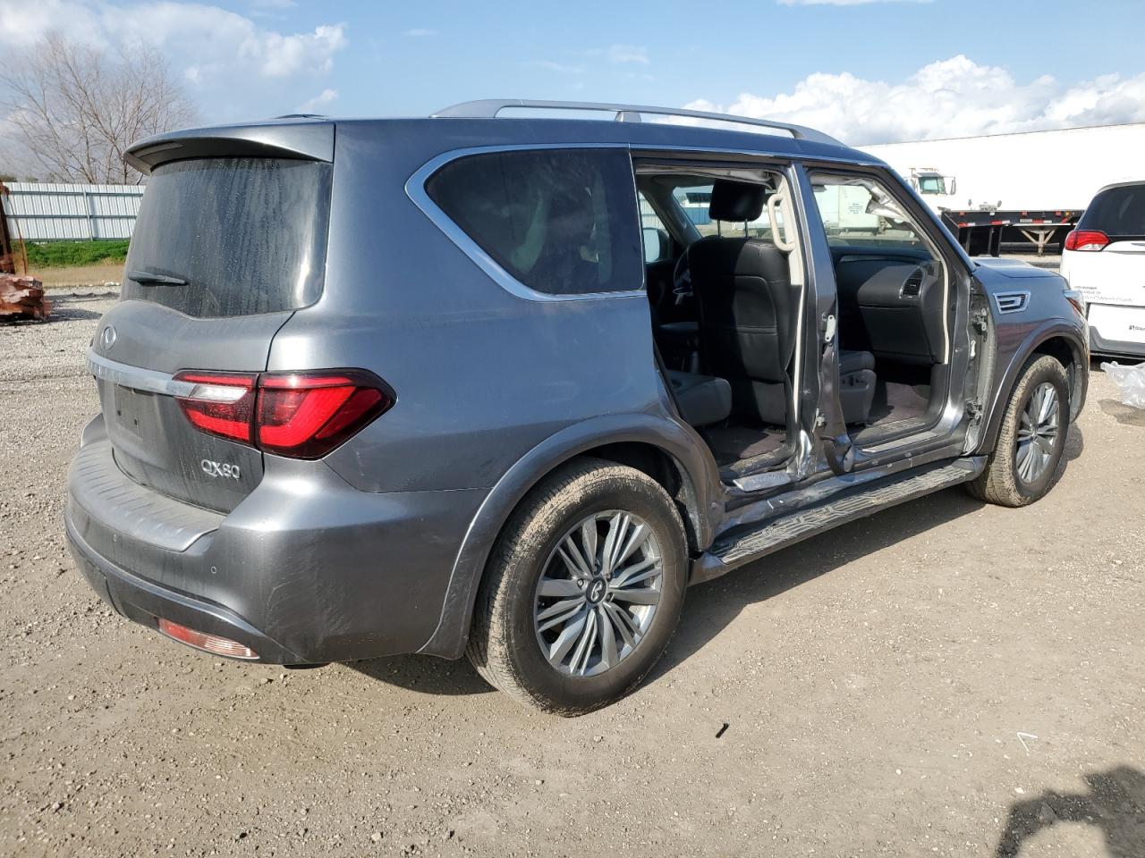 2021 Infiniti QX80 VIN JN8AZ2AF3M9718690 Copart auction photo, side / minor dent/scratches damage thumbnail 3