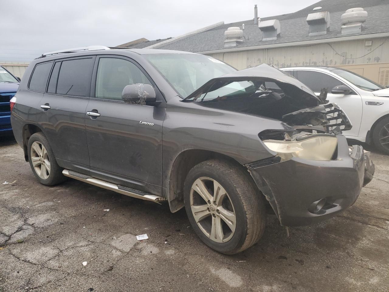 2009 Toyota Highlander VIN JTEES42A492142300 Copart auction photo, front end / side damage thumbnail 4