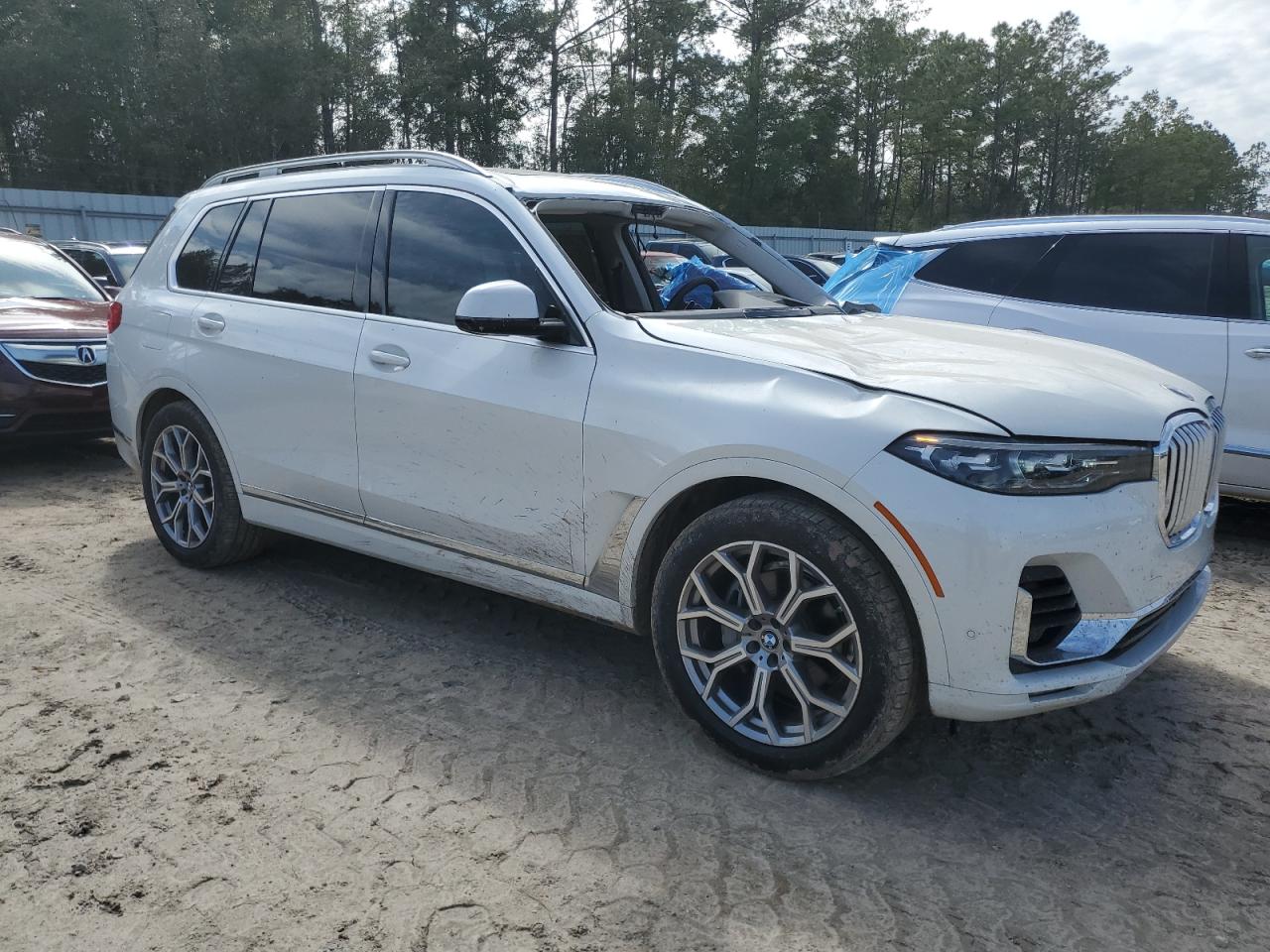 2020 BMW X7 VIN 5UXCW2C05L9C52766 Copart auction photo, top/roof damage thumbnail 4