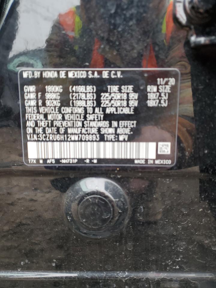 2021 Honda HR-V VIN 3CZRU6H12MM709893 Copart auction photo, front end / rear end damage thumbnail 16