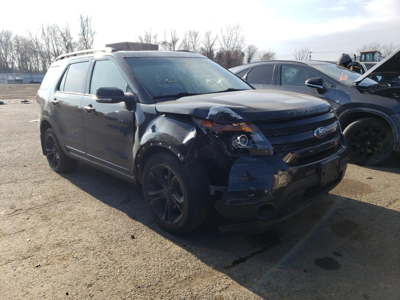 2015 Ford Explorer VIN 1FM5K8GT1FGC44184 Copart auction photo, front end / side damage thumbnail 4