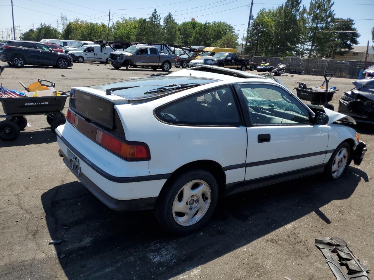 1991 Honda Civic VIN JHMED9365MS012541 Copart auction photo, all over damage thumbnail 3