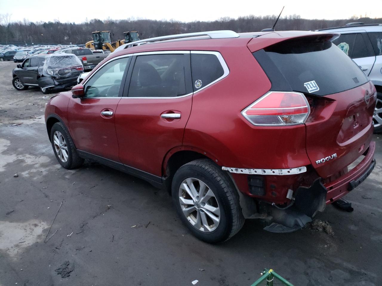 2015 Nissan Rogue VIN KNMAT2MVXFP586154 Copart auction photo, rear end damage thumbnail 2