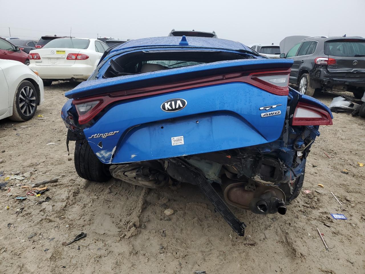2018 KIA Stinger VIN KNAE55LC1J6028704 Copart auction photo, rear end / front end damage thumbnail 6