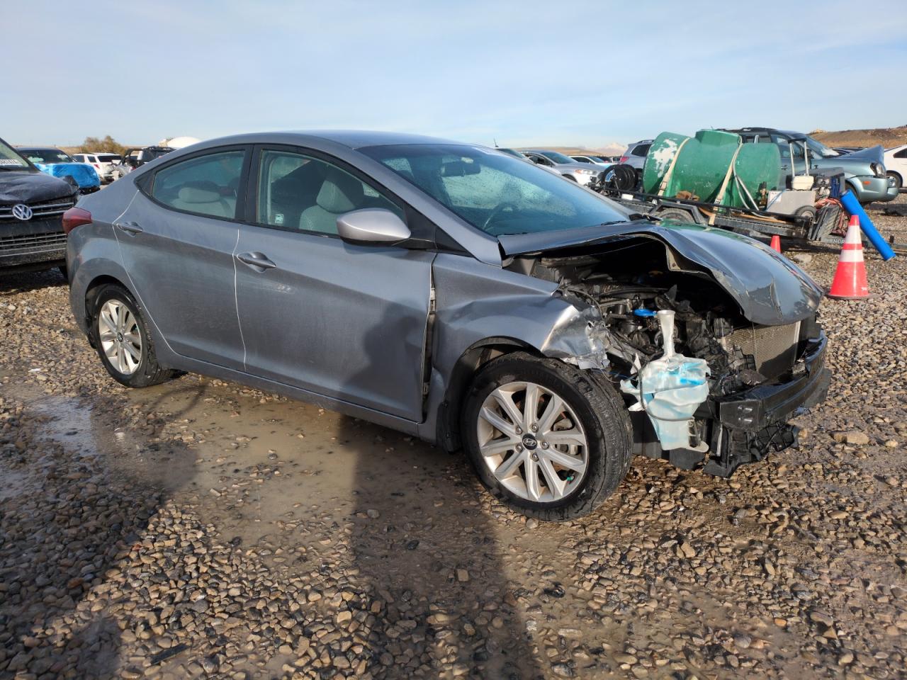 2014 Hyundai Elantra VIN KMHDH4AE4EU175293 Copart auction photo, front end damage thumbnail 4