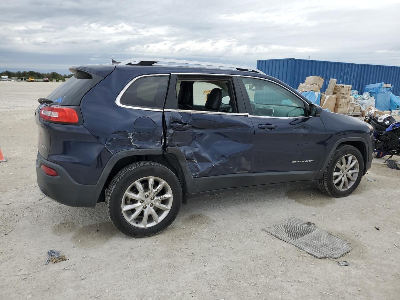 2015 Jeep Grand Cherokee VIN 1C4PJMDB0FW717308 Copart auction photo, side damage thumbnail 3