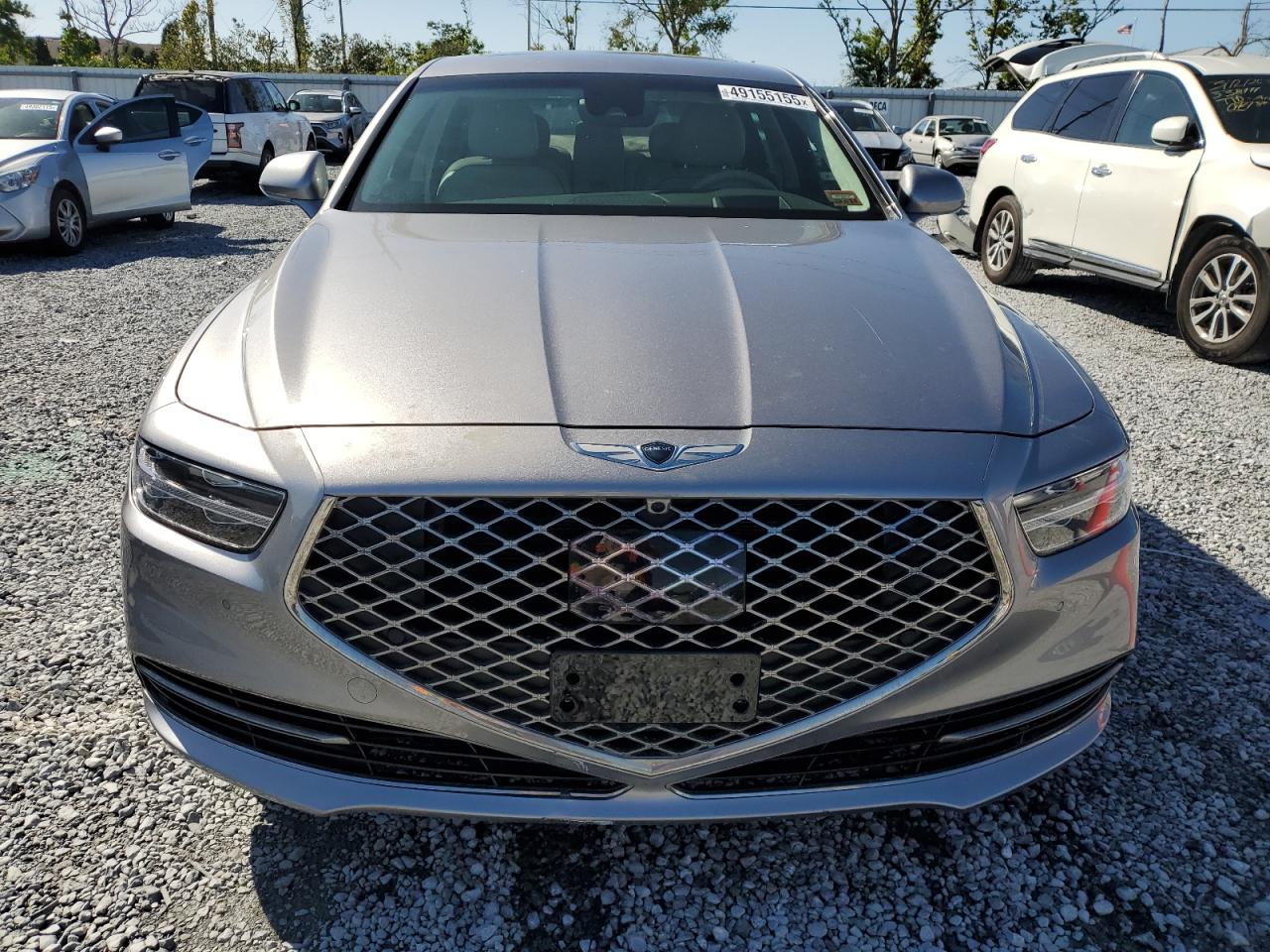 2022 Genesis G90 VIN KMTF54PH0NU096101 Copart auction photo, front end damage thumbnail 5