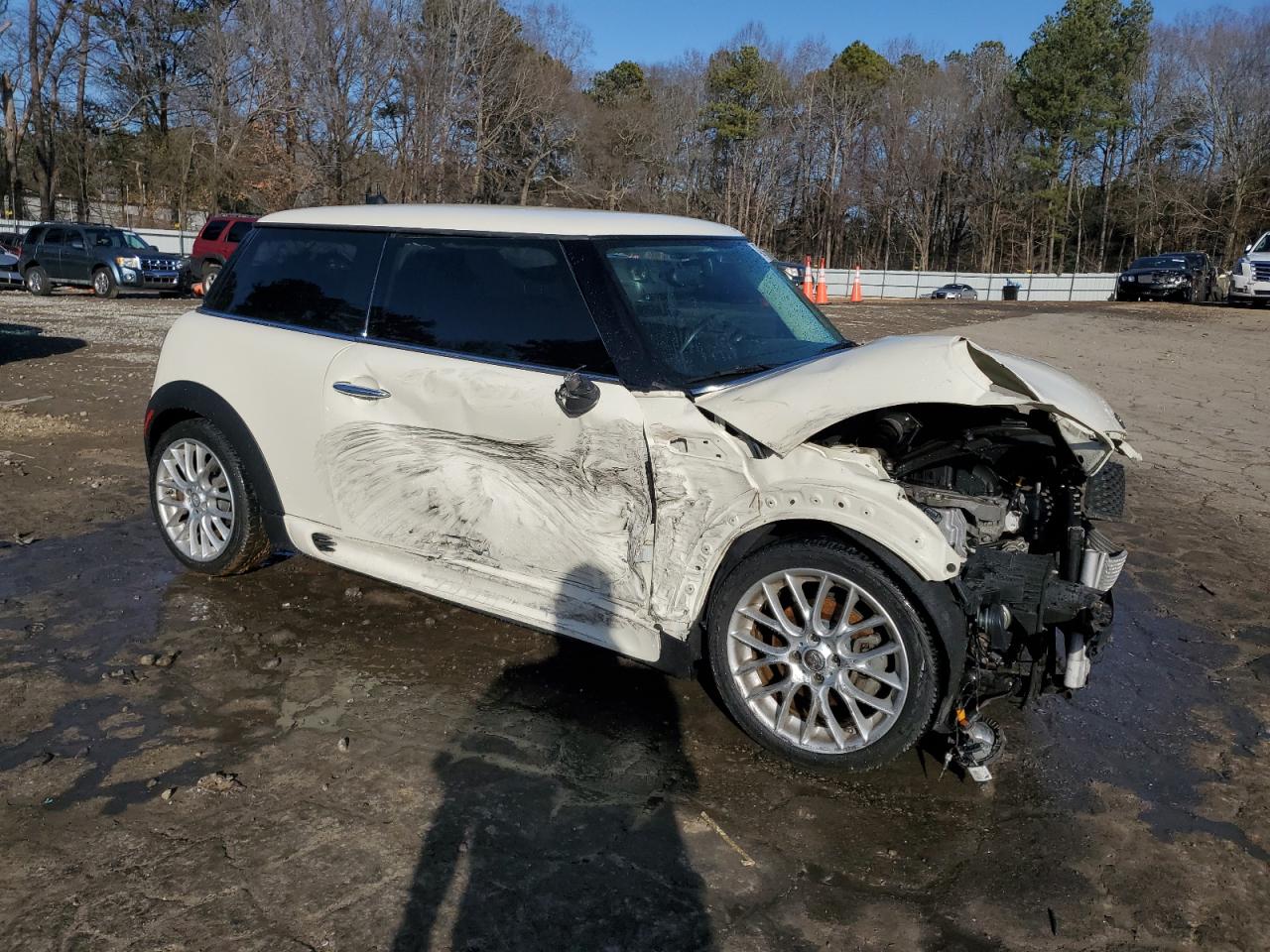 2012 MINI Cooper VIN WMWSU3C55CT367787 Copart auction photo, front end / side damage thumbnail 4