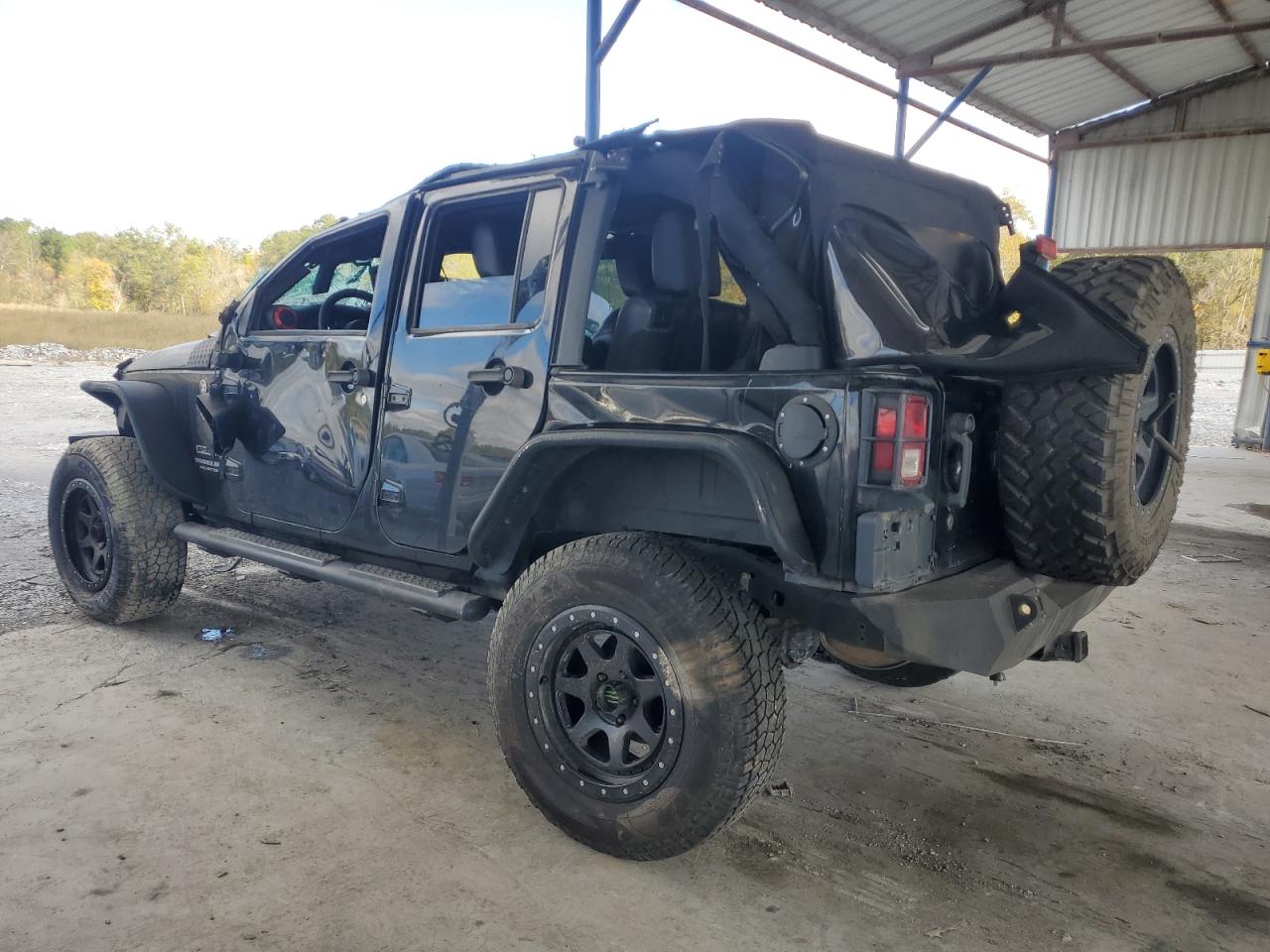 2015 Jeep Wrangler VIN 1C4BJWDG0FL536678 Copart auction photo, rollover damage thumbnail 2