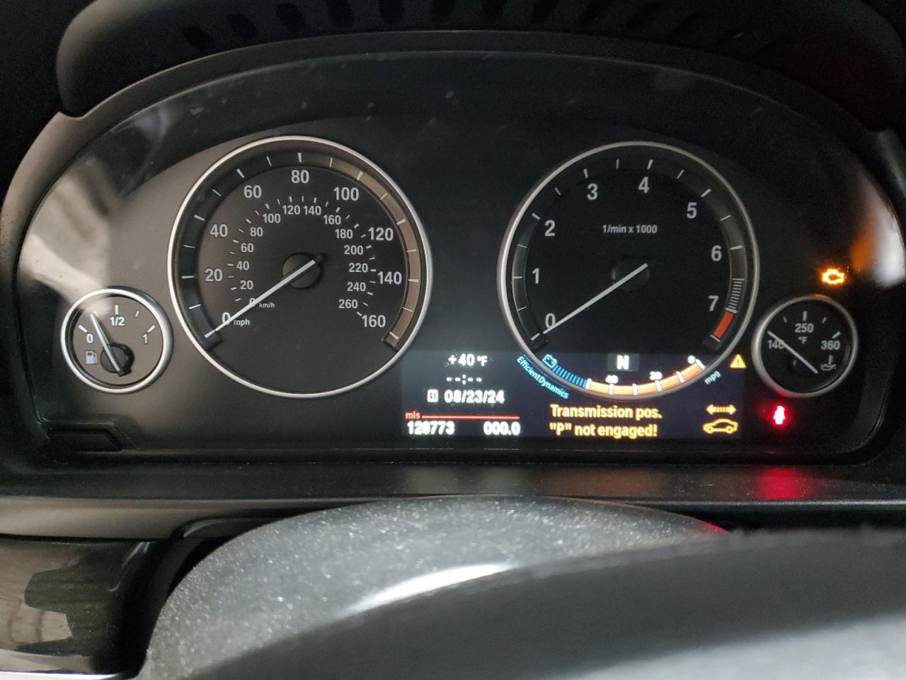 2012 BMW 5er VIN WBAXH5C52CDW07359 Copart auction photo, mechanical damage thumbnail 9