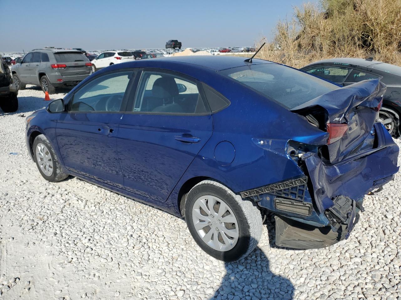 2020 Hyundai Accent VIN 3KPC24A68LE104023 Copart auction photo, rear end damage thumbnail 2