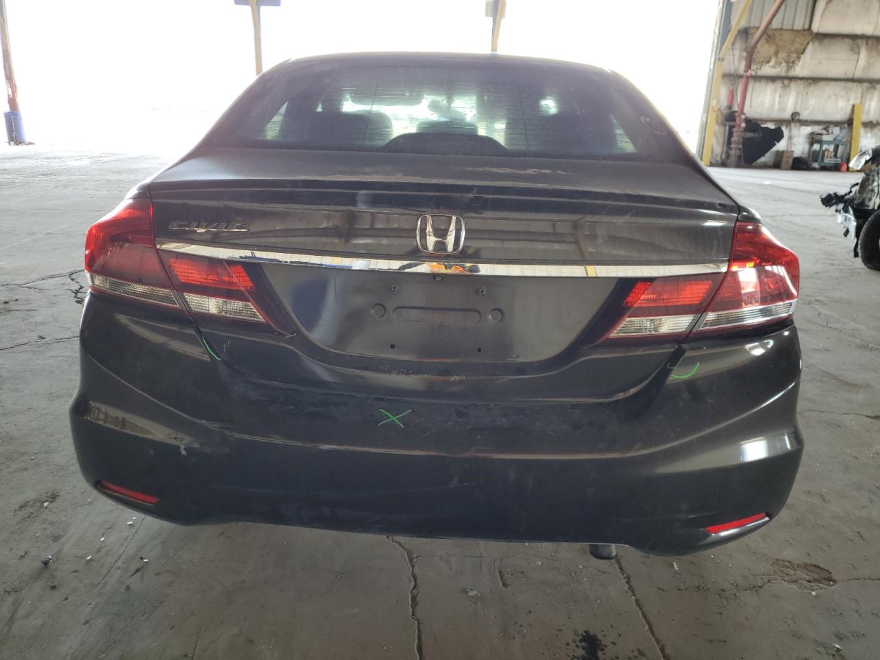 2013 Honda Civic VIN 19XFB2F84DE061233 Copart auction photo, rear end damage thumbnail 6