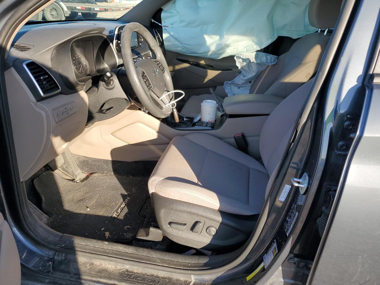 2019 Hyundai Tucson VIN KM8J3CA43KU057511 Copart auction photo, all over damage thumbnail 7