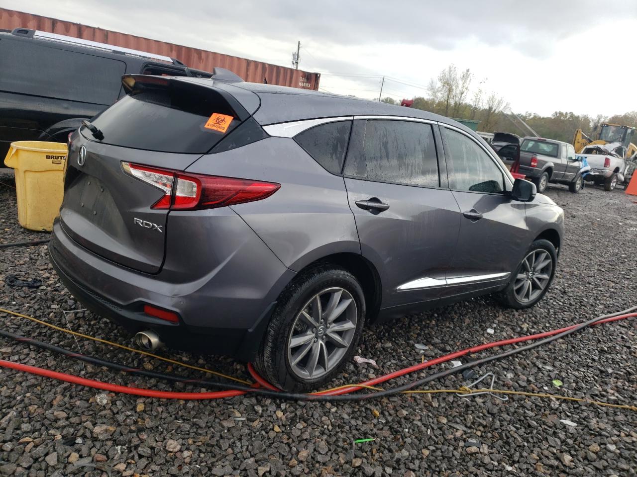 2021 Acura RDX VIN 5J8TC1H58ML021078 Copart auction photo, side / rear end damage thumbnail 3