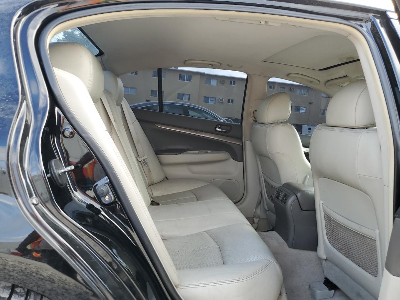 2012 Infiniti G VIN JN1CV6AR0CM671666 Copart auction photo, water/flood damage thumbnail 10