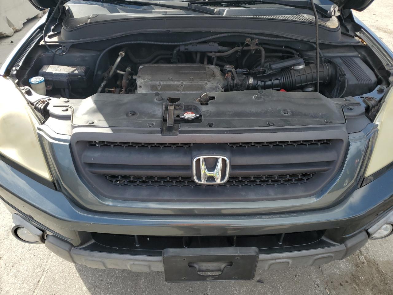 2004 Honda Pilot VIN 2HKYF18454H540404 Copart auction photo, rear end / side damage thumbnail 12