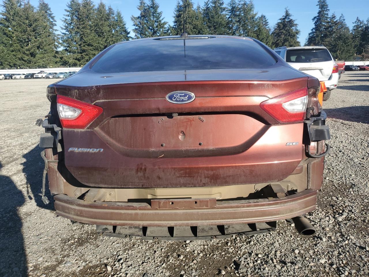 2015 Ford Fusion VIN 3FA6P0H71FR161477 Copart auction photo, rear end / front end damage thumbnail 6