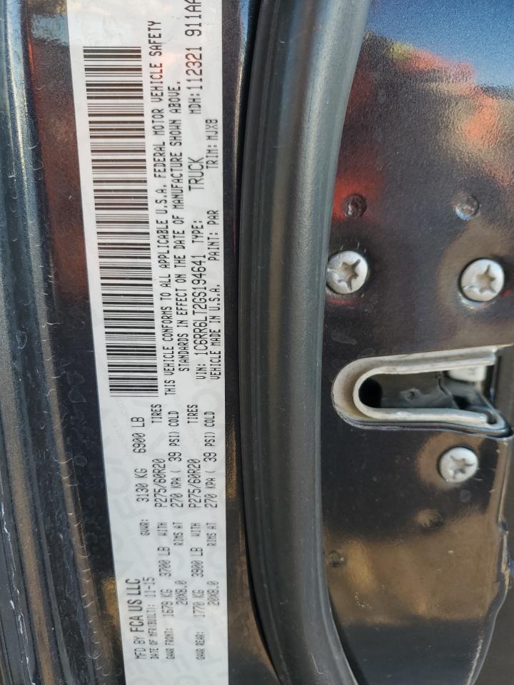 2016 RAM 1500 VIN 1C6RR6LT2GS194641 Copart auction photo, front end damage thumbnail 13