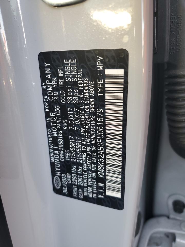 2023 Hyundai Kona VIN KM8K32AB0PU061679 Copart auction photo, water/flood damage thumbnail 15