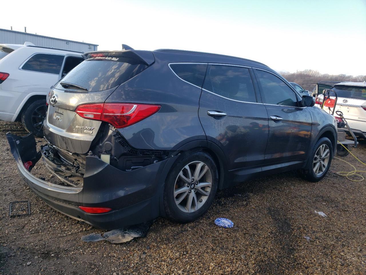 2015 Hyundai Santa Fe VIN 5XYZUDLA9FG298011 Copart auction photo, all over damage thumbnail 3