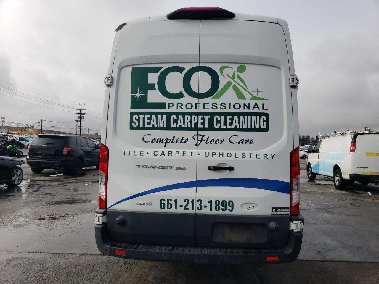 2018 Ford Transit VIN 1FTBW3XG8JKA19784 Copart auction photo, top/roof damage thumbnail 6