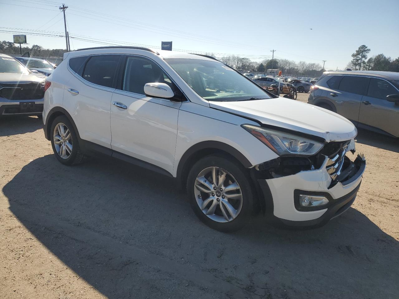 2013 Hyundai Santa Fe VIN 5XYZU3LA4DG038512 Copart auction photo, front end damage thumbnail 4