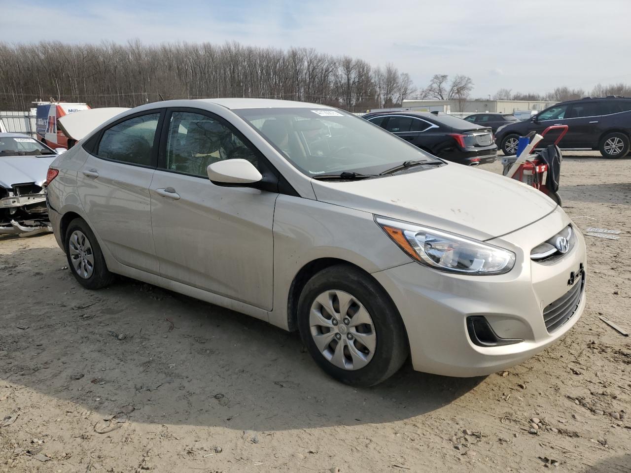 2017 Hyundai Accent VIN KMHCT4AE7HU240121 Copart auction photo, rear end / front end damage thumbnail 4