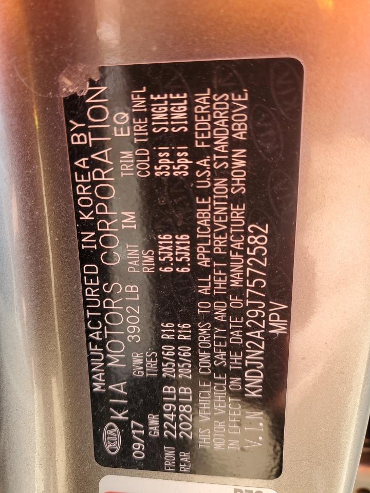 2018 KIA Soul VIN KNDJN2A29J7572582 Copart auction photo, front end / side damage thumbnail 15