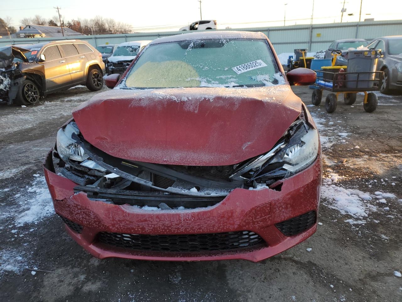 2017 Nissan Sentra VIN 3N1AB7AP8HY307939 Copart auction photo, front end / side damage thumbnail 5