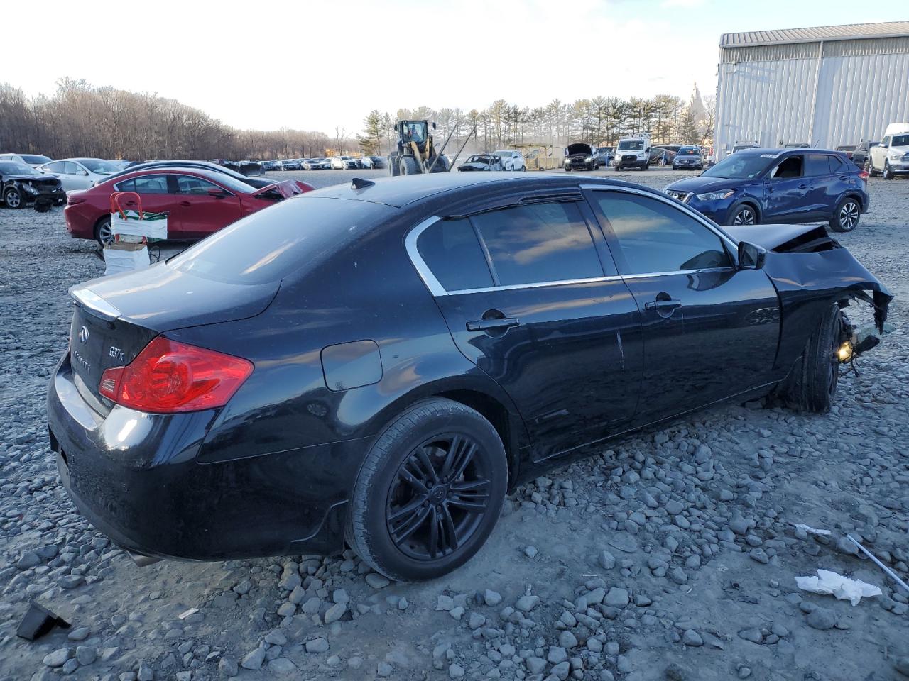 2013 Infiniti G VIN JN1CV6AR5DM352118 Copart auction photo, front end damage thumbnail 3
