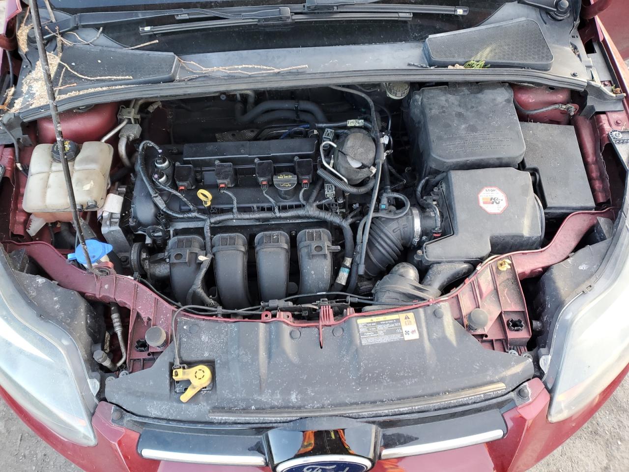 2014 Ford Focus VIN 1FADP3J27EL216597 Copart auction photo, rear end / top/roof damage thumbnail 11